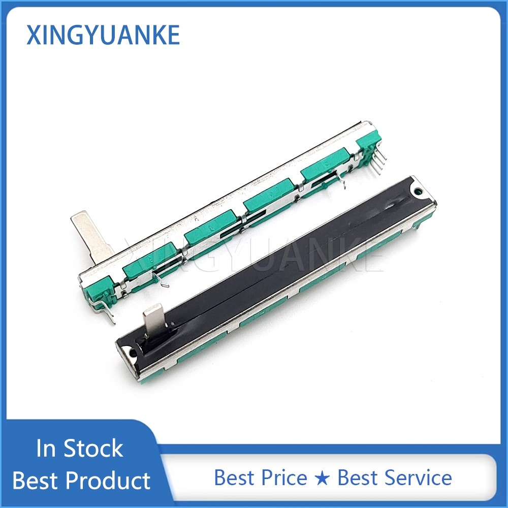 1 ชิ้น/ล็อต 75 มม.ตรงสไลด์ Potentiometer B10K B20K B50K A10K A20K A50K D10K D50K Dual Channel 6Pin M