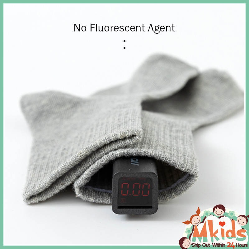 [ส่งจากในประเทศ🚚] ถุงเท้าสีขาว 6 คู่ สำหรับเด็ก 1-12 ปี Mid-Tube Cotton Stripe สำหรับนักเรียน - รูปที่ 6