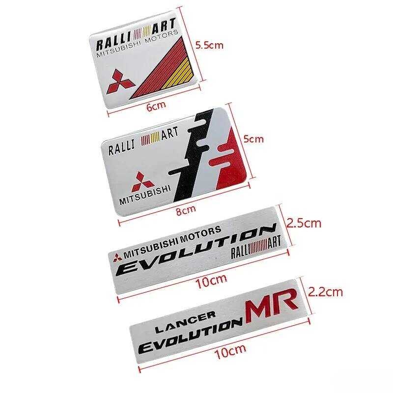 ▥ สติกเกอร์อลูมิเนียมสําหรับ  Ralliart โลโก้ ASX Lancer L200 Pero Outlander Eclipse ด
