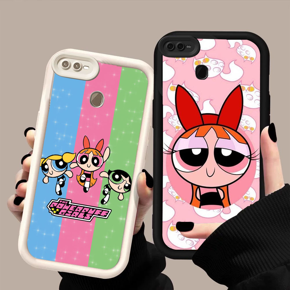 MK-93 Powerpuff Girls Soft Silicone Casing สําหรับ OPPO A7 F7 A12s A12 F9 A5S Realme 2 Pro