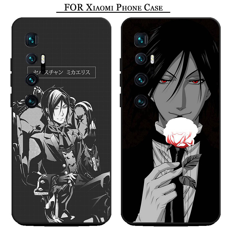 OY28 บัตเลอร์สีดํา Kuroshitsuji Xiaomi Mi A3 CC9E Poco F2 F5 F6 Pro M2 F3 GT C3 C40 C55 C50 65 4G 4G
