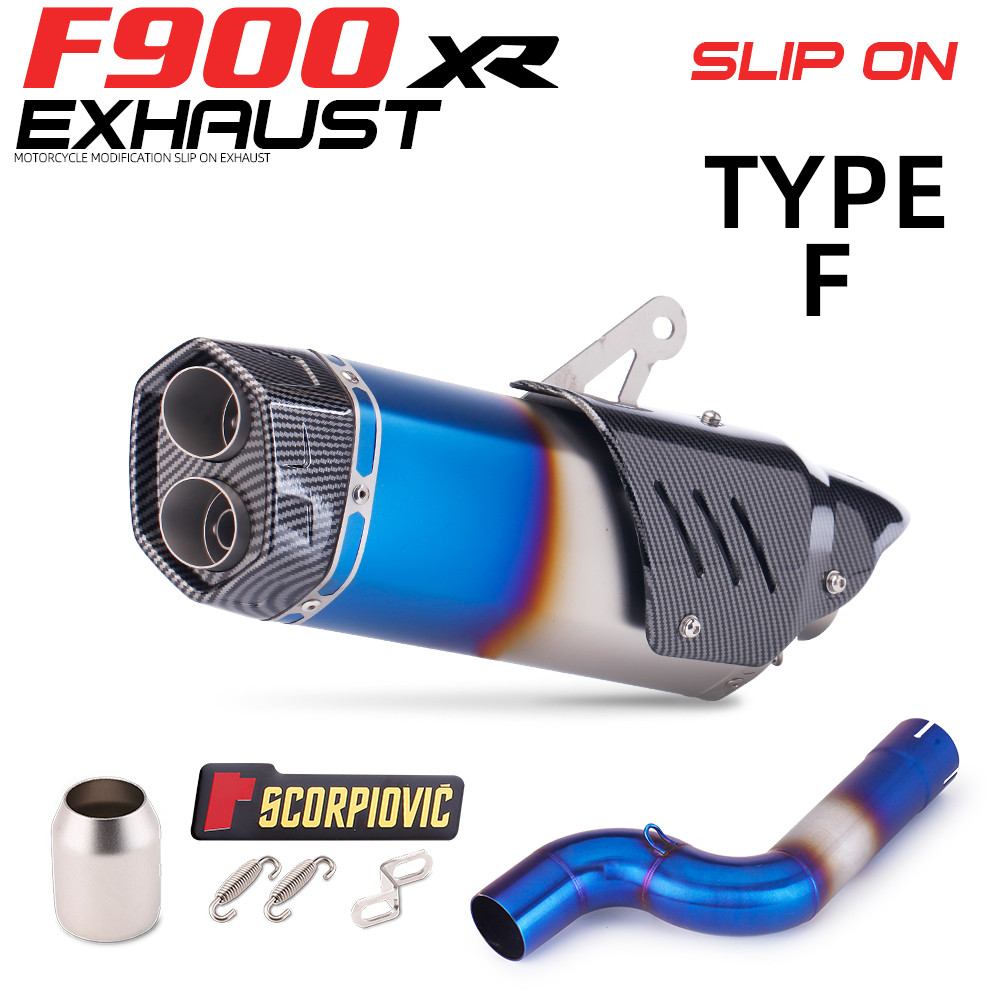 F 900 R XR Slip On Tube รถจักรยานยนต์ไอเสีย Escape ระบบปรับเปลี่ยน Mid Link ท่อ Fit สําหรับ F900R F9
