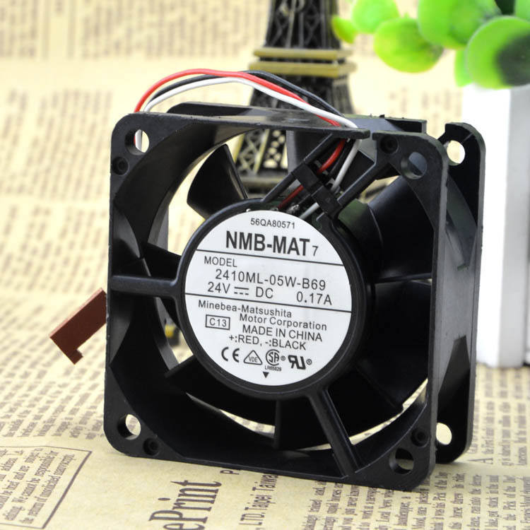 2410ML-05W-B69 NMB ต้นฉบับญี่ปุ่น 6025 24V 0.17A อินเวอร์เตอร์พัดลมระบายความร้อน ttb9