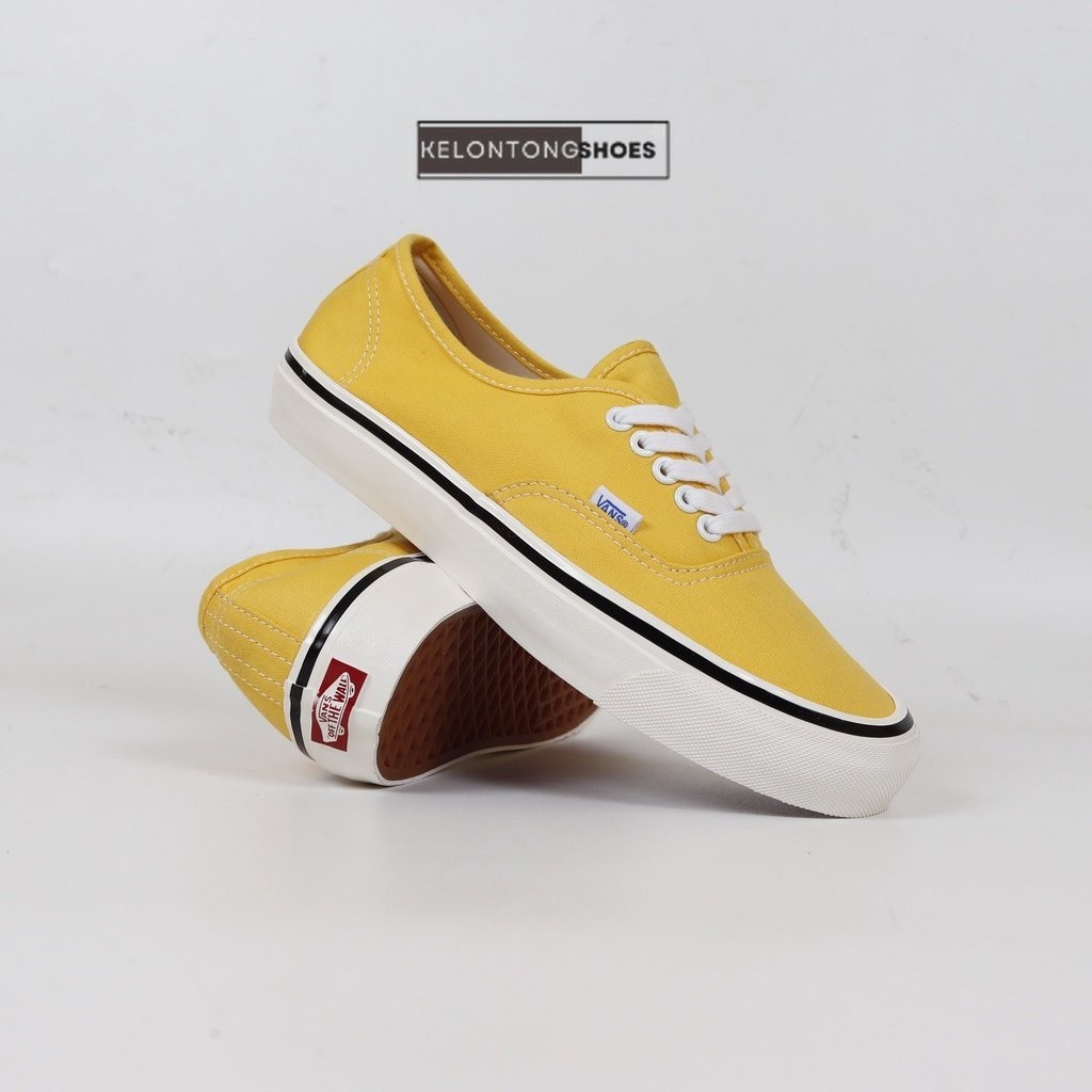 Vans ของแท้ 44 DX Anaheim Factory รองเท้าผ้าใบ สีเหลือง สีขาว