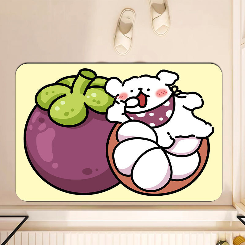 🔥ของแท้🔥 Diatom Mud Bathroom Floor Mat Line Puppy Anti-slip Door Mat Cute Soft Foot Mat Water Abs