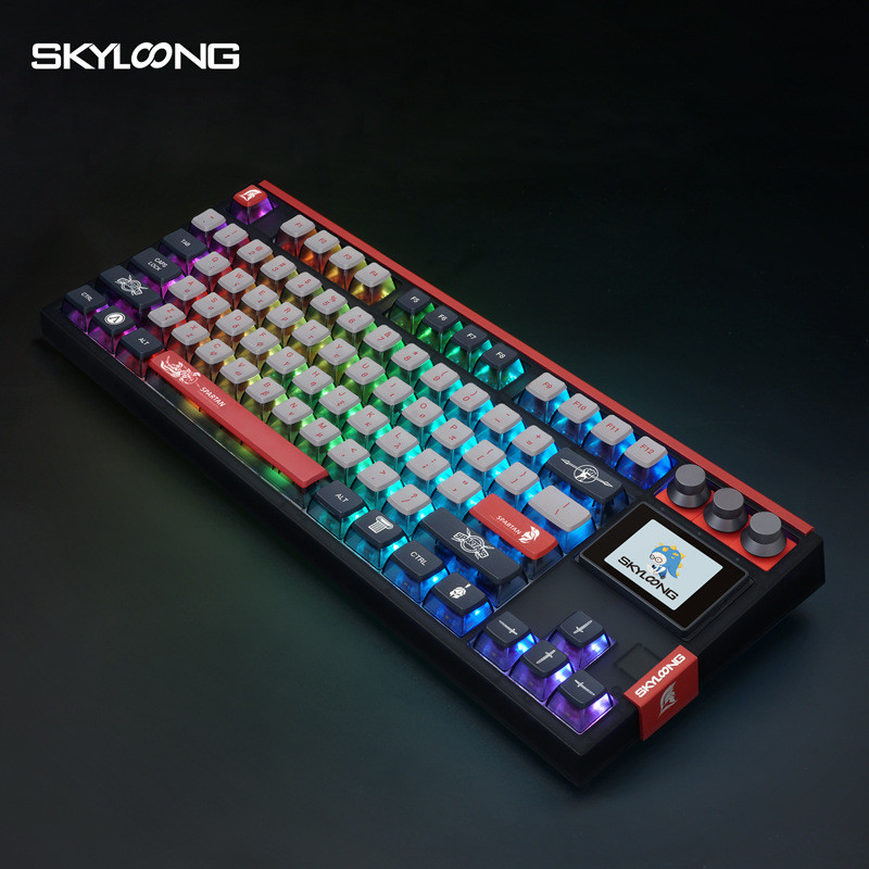 Skyloong GK87pro คีย์บอร์ดเชิงกลสำหรับเล่นเกม Bluetooth GASKET แบบถอดเปลี่ยนได้สามโหมดไร้สาย