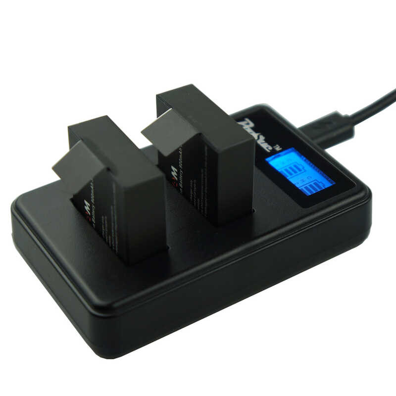 Camera 2 SJ4000 Battery SJ5000 +Dual LCD Charger For SJCAM SJ5000X SJ6000 SJ7000 M10 EKEN 4K H8 H