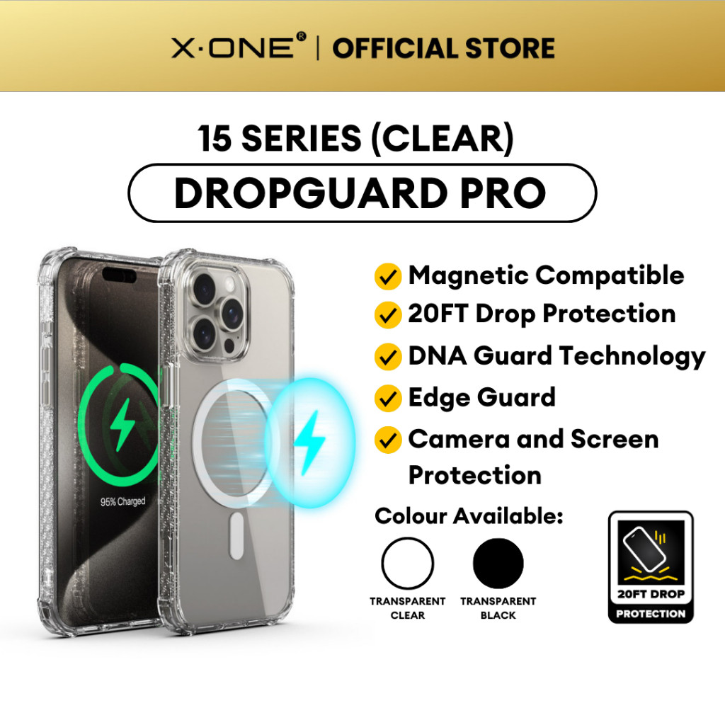 X.one Dropguard Pro (Magnetic) เคสป้องกันกระแทกสำหรับโทรศัพท์ i Phone 15 Pro Max/15 Pro/15 Plus/15