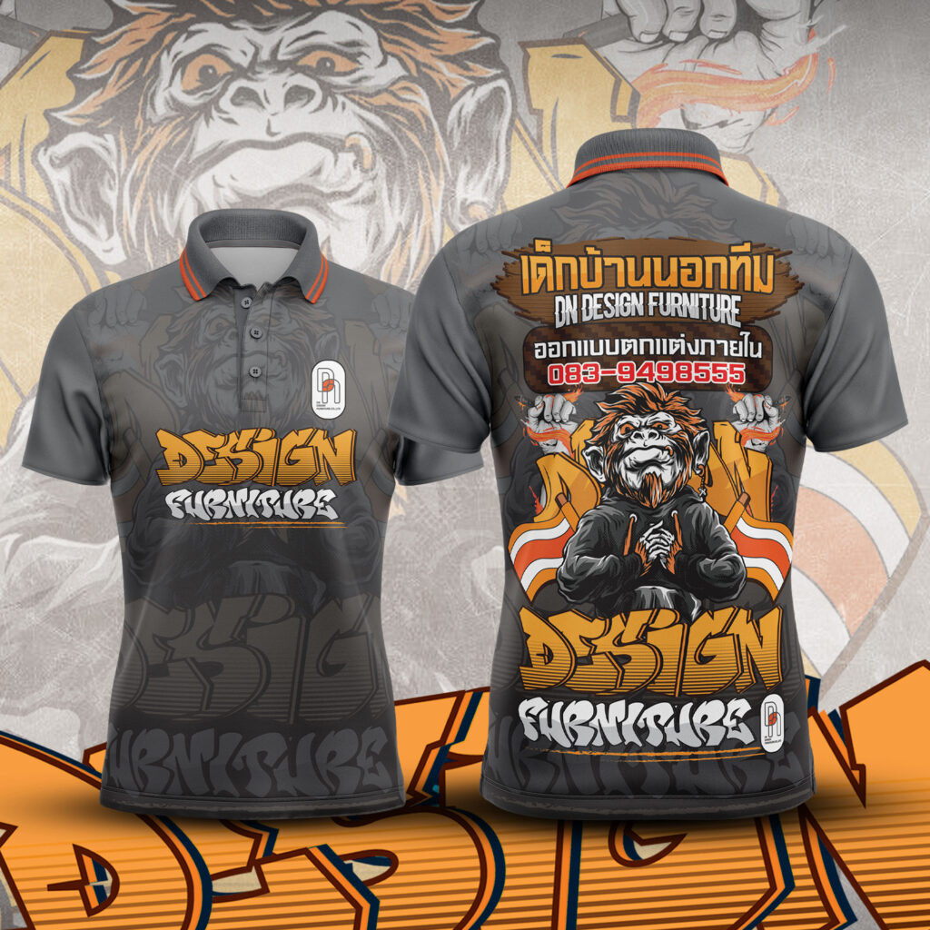 เสื้อโปโลผู้ชายแขนสั้นลายการ์ตูน 3ง หลวมโปโลกีฬาลําลองเสื้อผ้าเบาสบายระบายอากาศและซับเหงื่อ