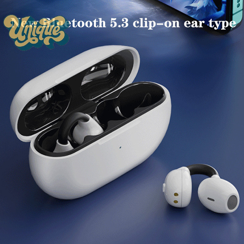(Unique) หูฟังไร้สาย HIFI หูฟังแบบหนีบหู Bone Conduction ชุดหูฟังกีฬา TWS ต่างหูหูฟังพร้อมไมโครโฟน