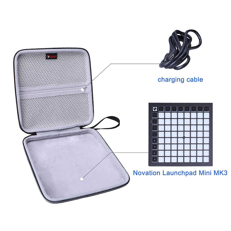 Δ XANAD EVA Hard Case สำหรับ Novation Launchpad Mini 3 Grid Controller ถุงเก็บสั