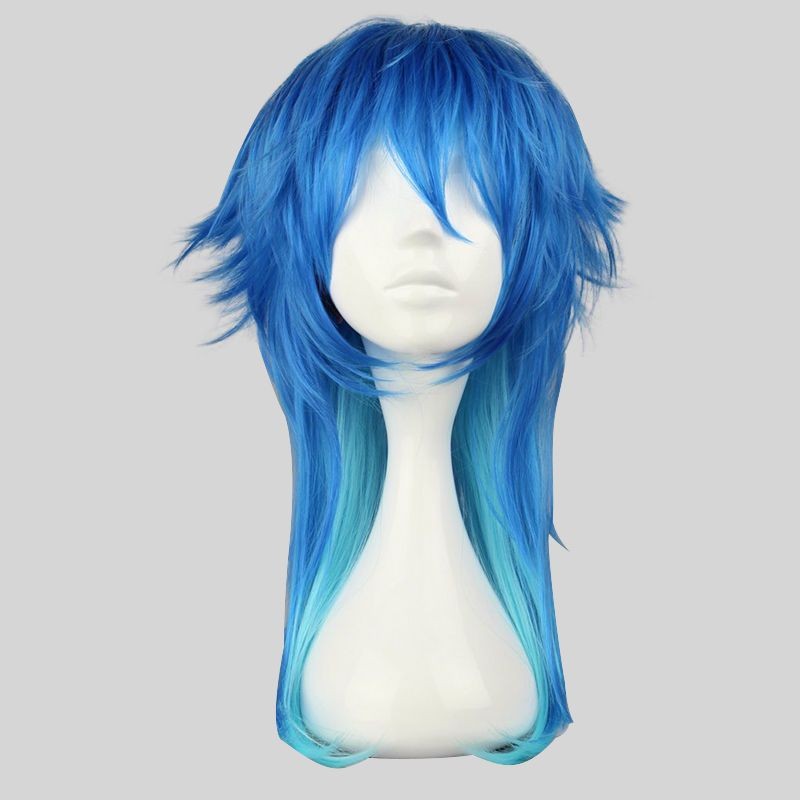 วิกผมcos ขายร้อน MCOSER อะนิเมะวิกผม DRAMAtical Murder DMMD Cangye Blue Gradient ผมปลอม