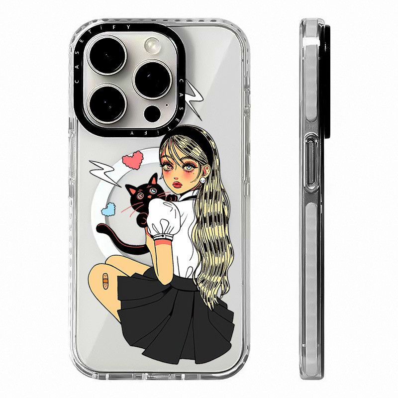 GIVE ME LOVE BY DAHYE ไร้สายชาร์จแม่เหล็กสําหรับ IPhone11 12 13 14 15 16 Pro Max ฝาครอบ 16 PLUS ซิลิ