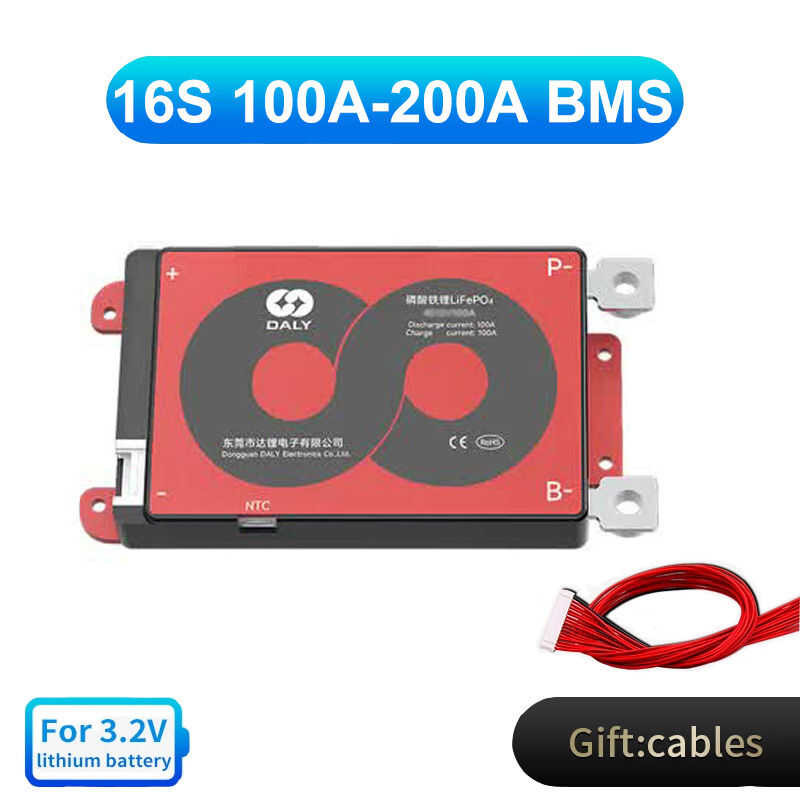 ❤ Daly 48V 16S Lifepo4 100A 150A 200A Waterproof BMS With Balance Common Port