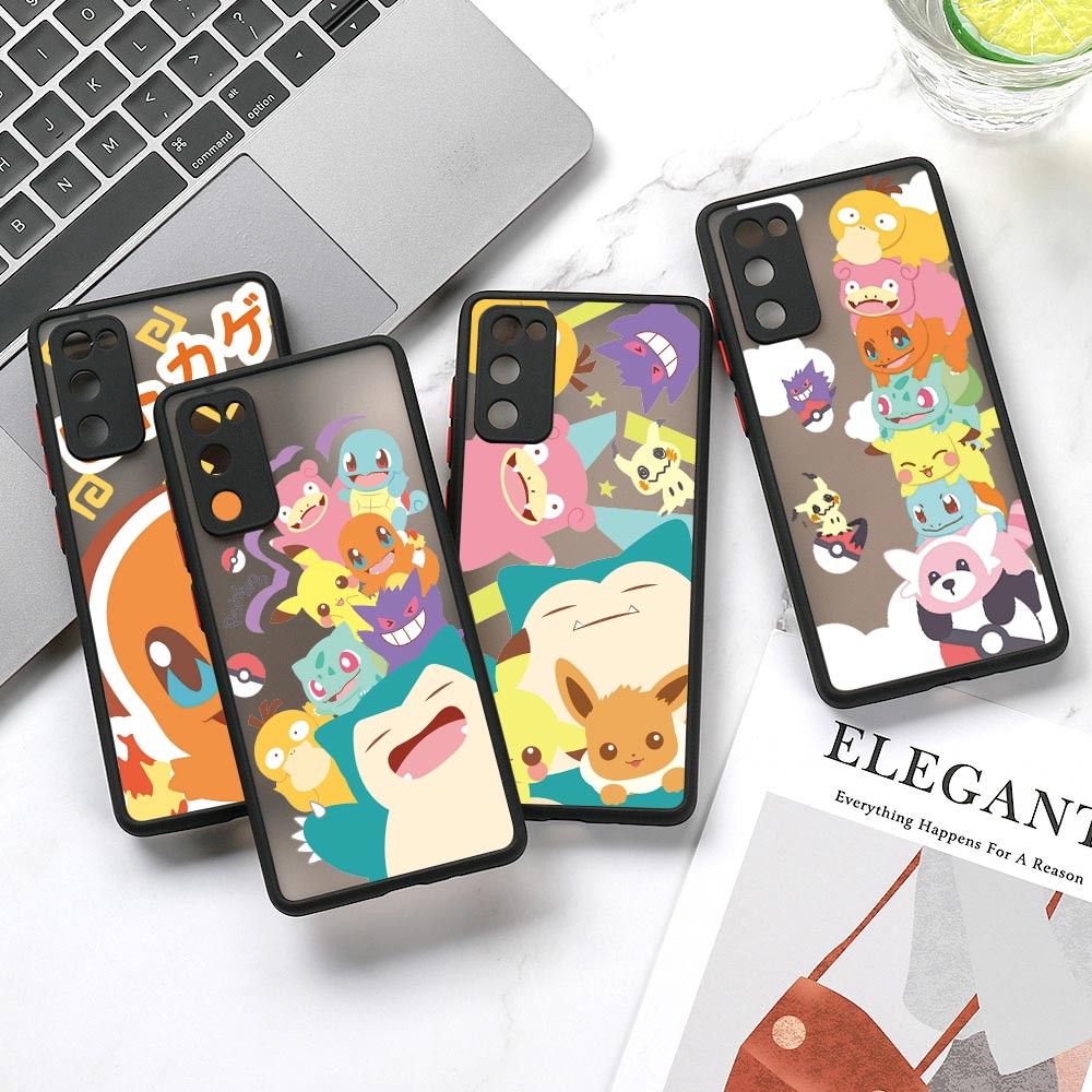 Pokemon Snorlax Pikachu Charmander สําหรับ Samsung Galaxy A56 A55 5G A36 A72 A14 A54 A53 A32 A12 A26 A25 A15 A52 A32 A16 A06 กันกระแทกเคสโทรศัพท์ฝาครอบโปร่งแสง