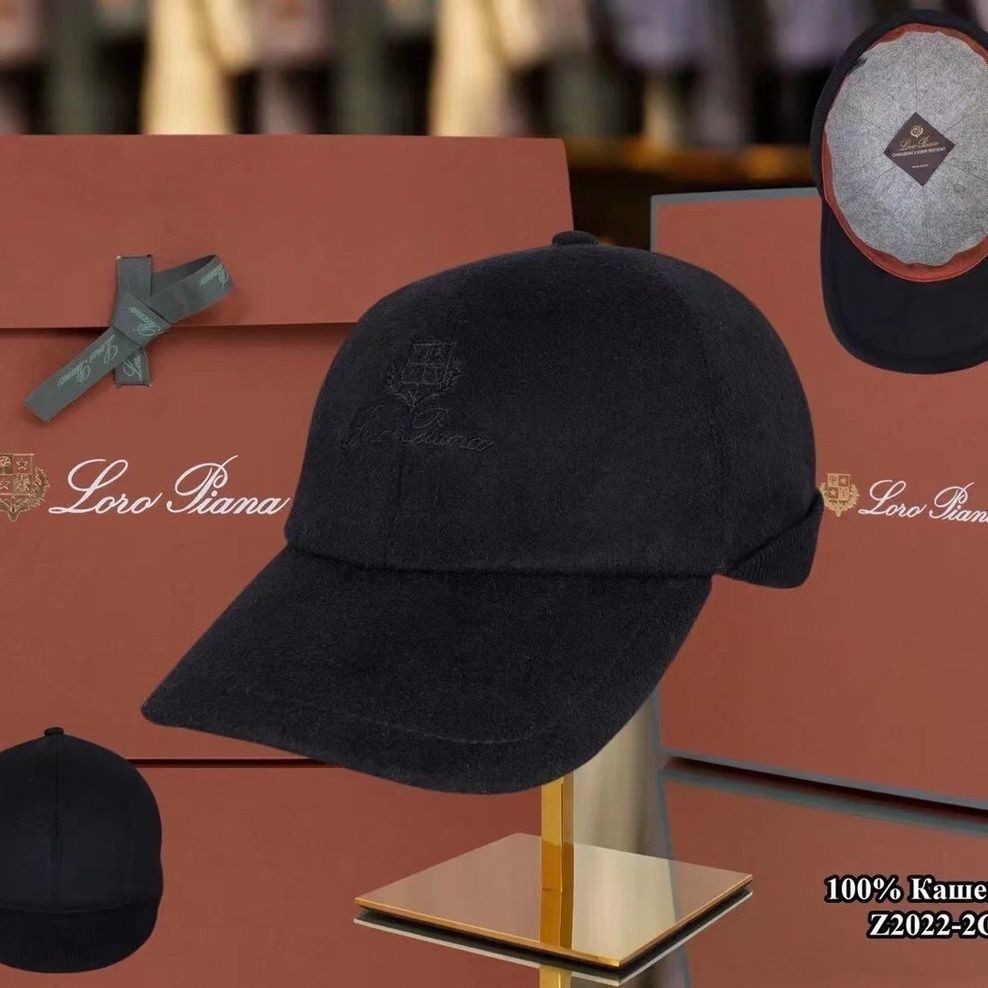 [ต้นฉบับแท้ Loro * PIANA] LORO PIANA หมวกแคชเมียร์ 2024 ฤดูใบไม้ร่วงฤดูหนาวสไตล์ใหม่แฟชั่นลําลองเย็