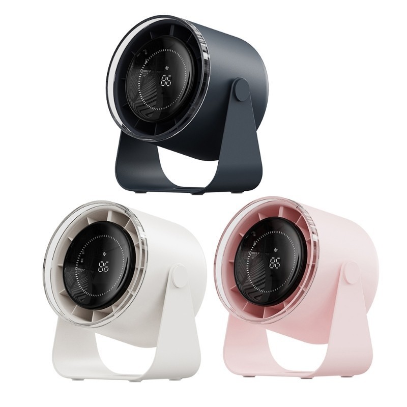 R* พัดลมตั้งโต๊ะ ปรับความเร็วได้ ชาร์จ USB แบตเตอรี่ 3600mah 3600mah