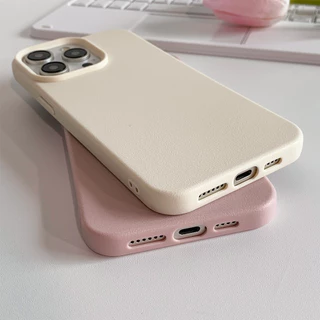 เคสโทรศัพท์หนังสําหรับiPhone 17 Pro Max 16 13 11 15 14 12 17 Air 17Promax 16PromaxสีลูกกวาดกันกระแทกMatte Ultra Thinฝาครอบโทรศัพท์