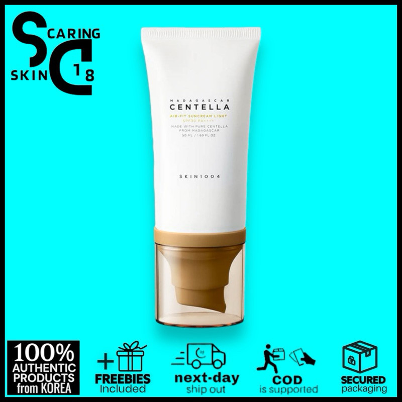 [ประสบการณ์. 02.2027] SKIN1004 Madagascar Centella Air Fit Sun Cream Light SPF30 50ml ครีมกันแดด SK