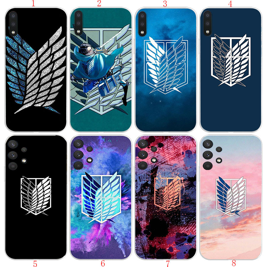 Samsung A6 A8 A9 J4 2018 J2 J4 J5 J6 J7 Prime Plus Attack on Titan Logo เคสโทรศัพท์โปร่งใสนุ่ม