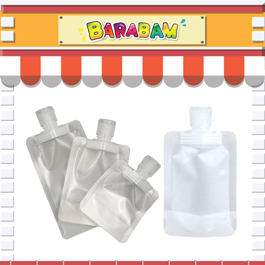 Barabam [Per Pcs] Cosmetic Shampoo Out Transparent Bag Cover Bag Small 30/50/100ml Sub-Packaging Bag