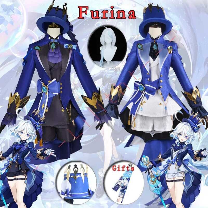 Fontaine Furina Focalors คอสเพลย์เครื่องแต่งกาย Genshin Furina คอสเพลย