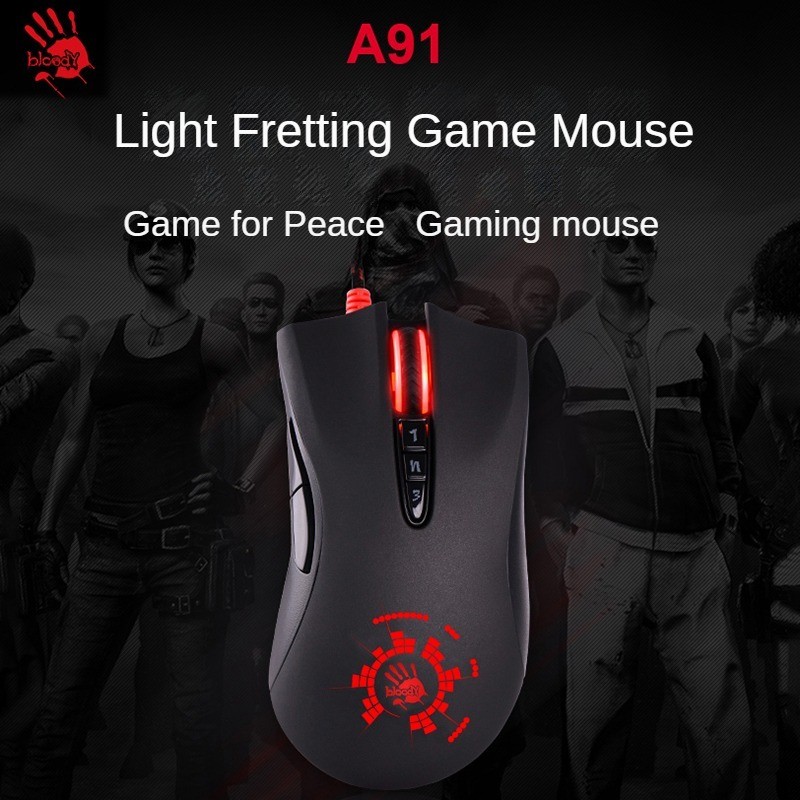 A4tech A91 ใหม่เมาส์สำหรับเล่นเกมส์แมโคร Io1.1แมโครแบบคลิก