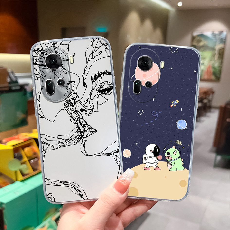 เคสโทรศัพท์สําหรับoppo Reno 11 Pro 11F 5Gปลอกซิลิโคนอ่อนนุ่มน่ารักนักบินอวกาศป้องกันปกหลังสําหรับOppo Reno11 11Pro 11 F 5G Shell Capa