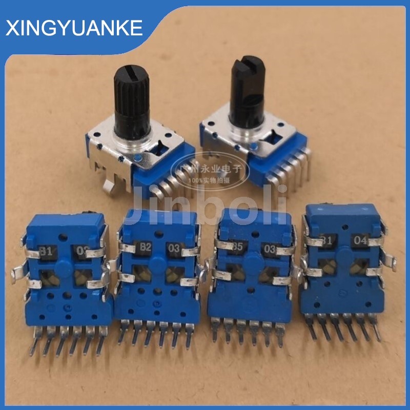 2pcs RK12 ประเภทคู่ 6Pins B10K B20K B50K B100K ปริมาณเสียงโรตารี Potentiometer B103 B203 B503 B104 ความยาวเพลา 13 มม.