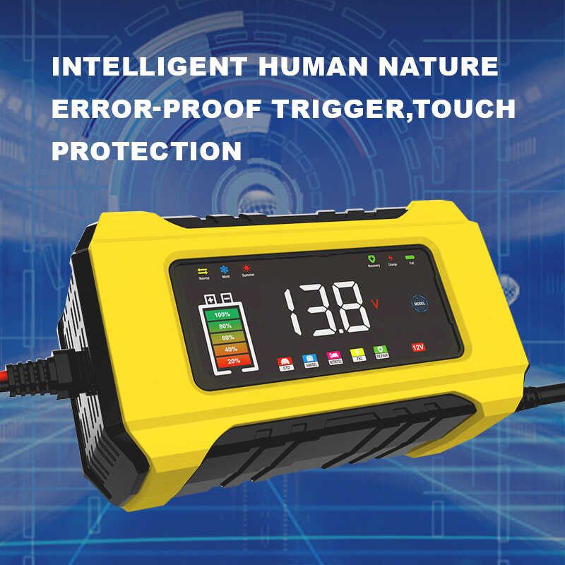 ▩ 12V 6A เครื่องชาร์จแบตเตอรี่รถยนต์อัตโนมัติ AGM GEL WET เ