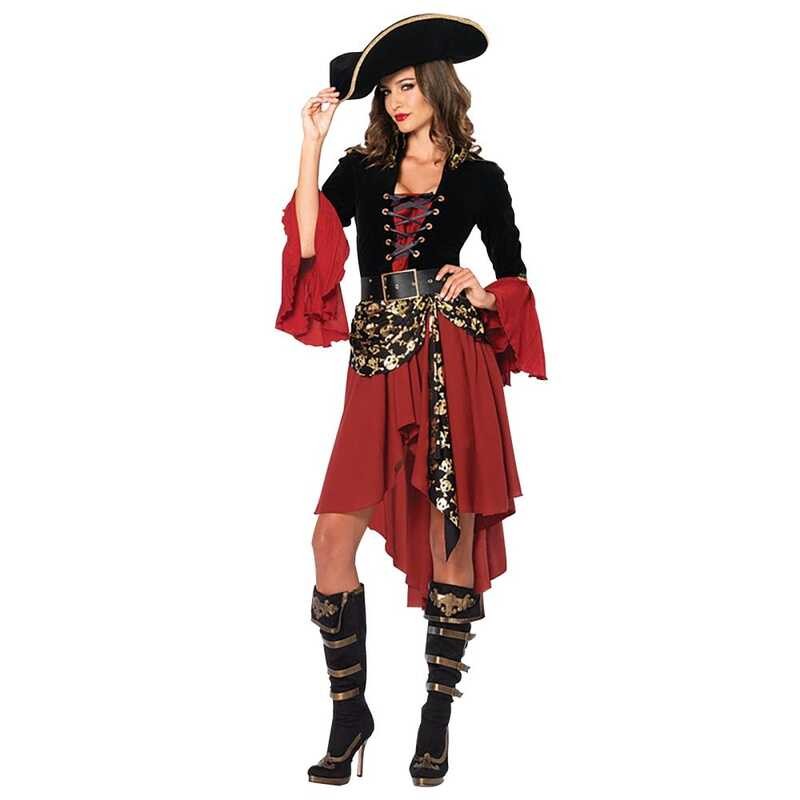 2023 Ladies Lolita Gothic Cosplay Dress Halloween Costume Female Pirates Play Costume Cosplay Unifo