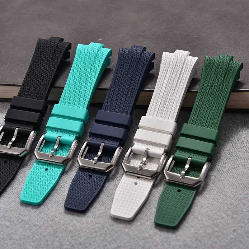 ▥ นูน FKM สายนาฬิกา 9 มม.สําหรับ CITIZEN Nj0150 Nj0151 ME สี Series QUICK RELEASE Fluoro ยางนาฬ