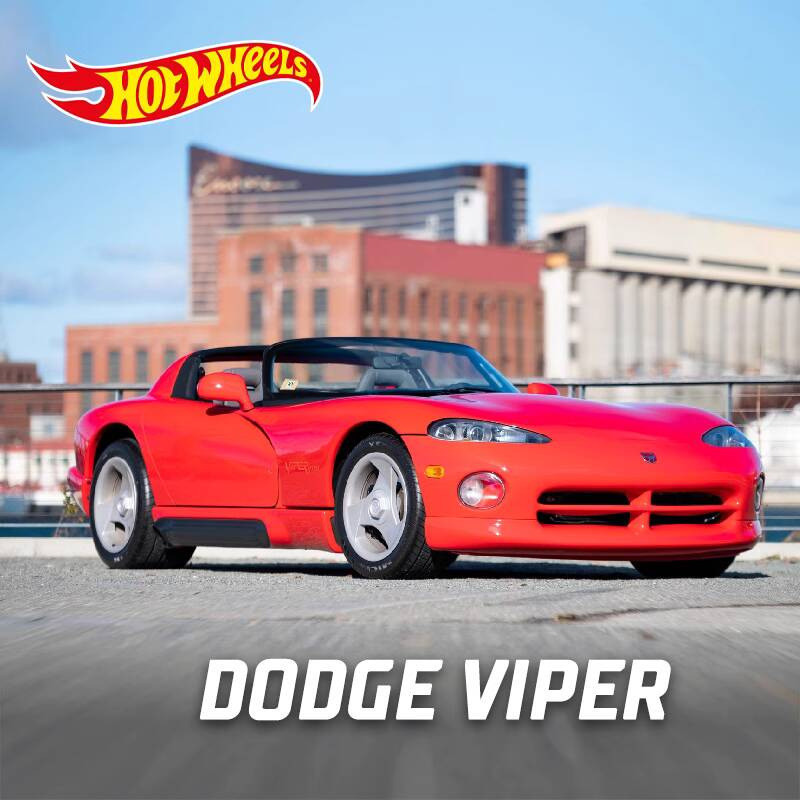 {Vivi toys} โมเดลรถโลหะผสม Hot Wheels Dodge Viper RT/10 Dodge Viper Toy Car Model C4982 250801