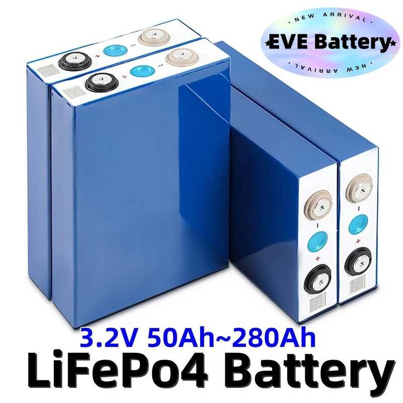 3.2V EVE 50Ah 90Ah 100Ah 105Ah 280Ah เซลล์ Lifepo4 ความจุสูง รหัส QR ไม่เสียหาย ลิเธียมไอออนฟอสเฟต