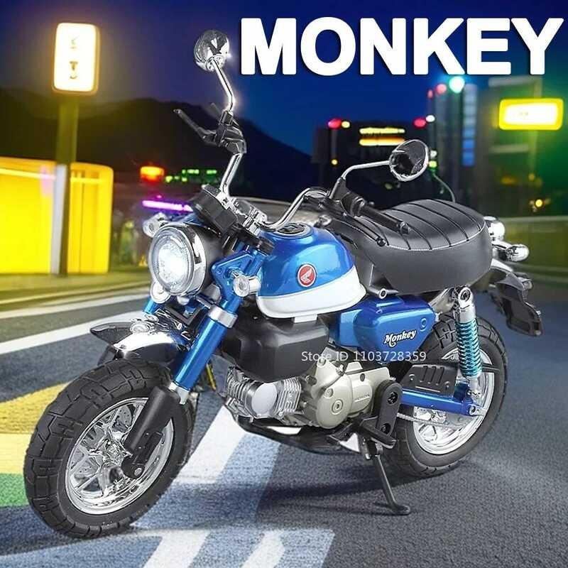 1: Scale HONDA Monkey Cbr1000rr Motorbike Model Toys Alloy Diecast Sound Light Shock Absorption Toy