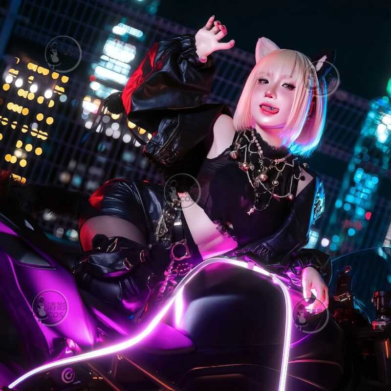 ชุดคอสเพลย์ Miaomiao Xuanmiao จากเกม Infernal Yongjie Pavilion: เสื้อ, กางเกงกระโปรง, หูแมว, วิกผม, 