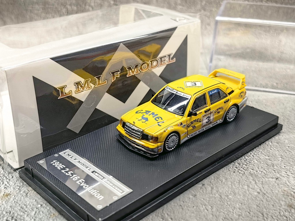 LMLF รุ่น 164 190E EVO2.5 โมเดลรถอัลลอย Camel Cup Painting Alloy Collection Model