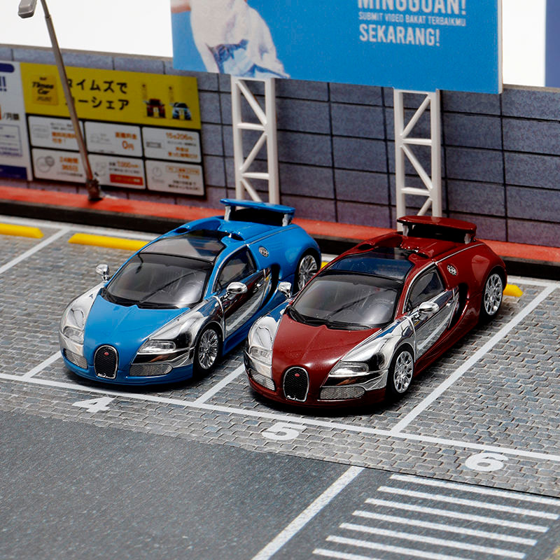 Mortal Veyron Veyron สีไฟฟ้า 1: 64 จําลองเครื่องประดับโมเดลรถ