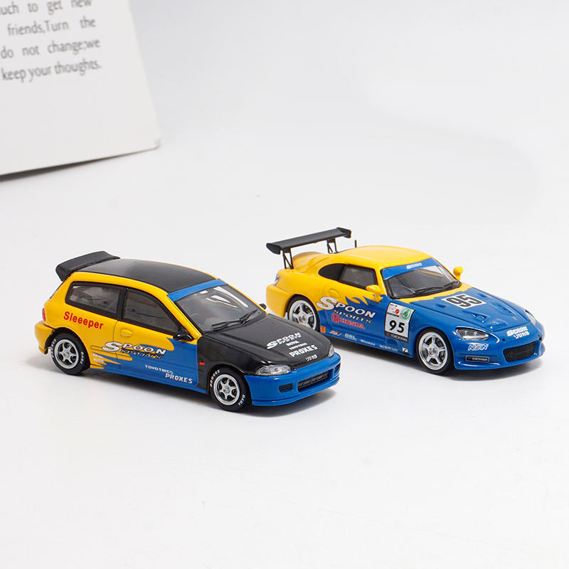 SW 1: 64 Honda Civic EG6 S2000 SPOON เคลือบจําลองรถรุ่นเครื่องประดับ