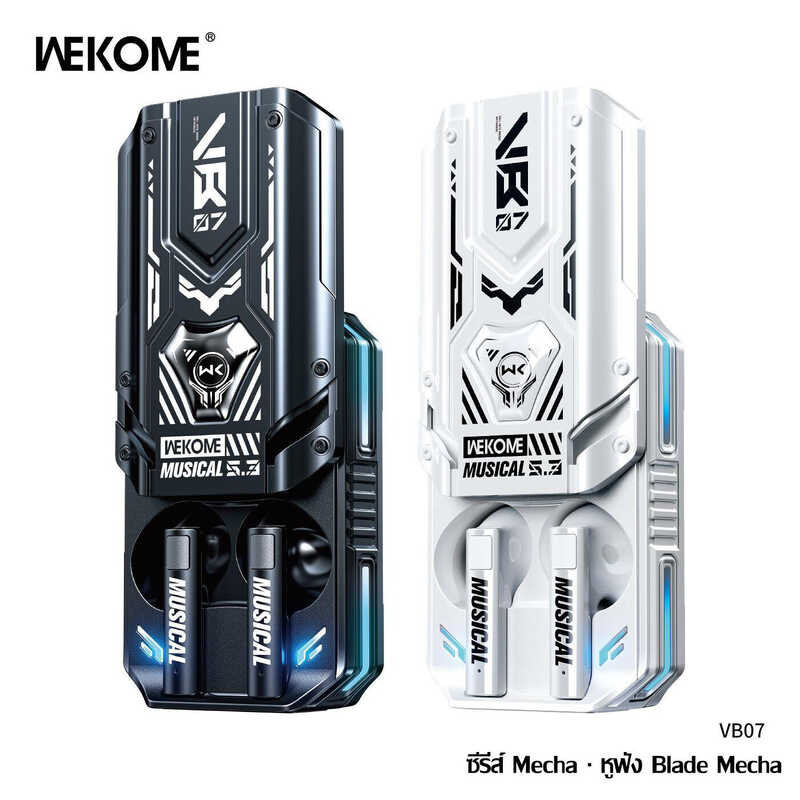 WEKOME ชุดหูฟังบลูทูธ Mecha Blade Vb07 หูฟังสไตล์เมชา หูฟัง Blueto