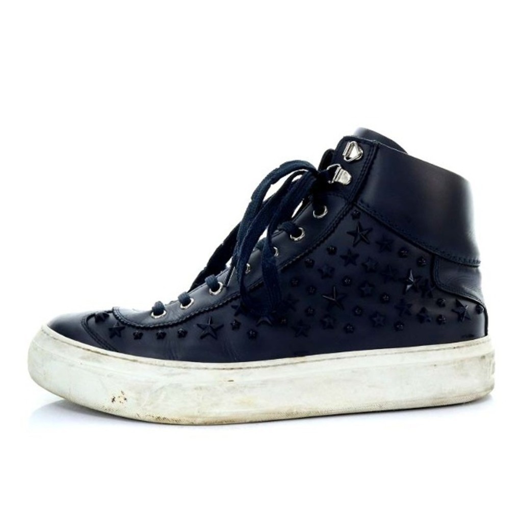 ฟิกเกอร์ Jimmy Choo Argyle รองเท้าผ้าใบ High Cut Star Studs 43 Navy ส่งตรงจากญี่ปุ่นมือสอง
