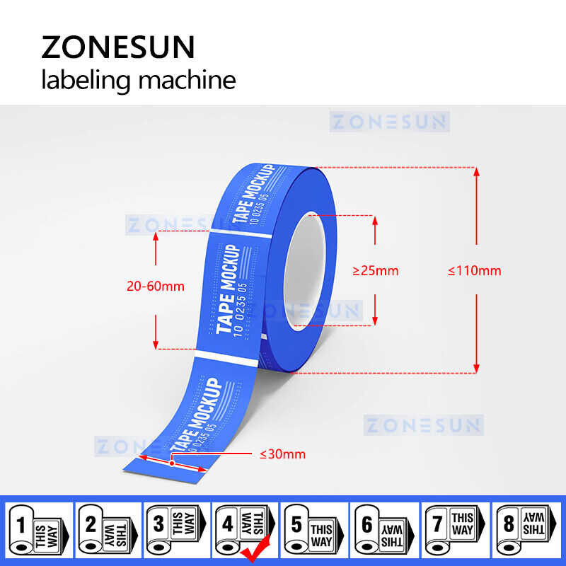ZONESUN กึ่งอัตโนมัติขวดกลมกาวสติกเกอร์เครื่องติดฉลาก