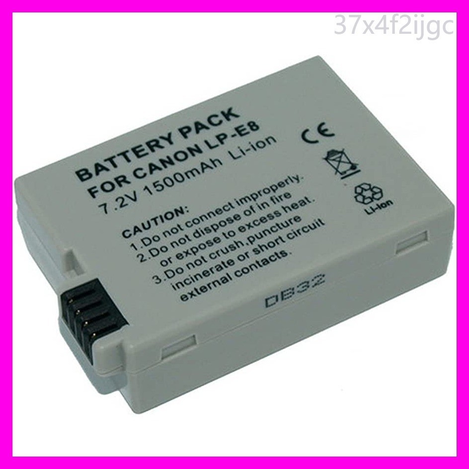 New 1500MAH LP-E8 LPE8 Battery Pack for Canon Camera EOS 550D 600D Rebel T3i T2i B