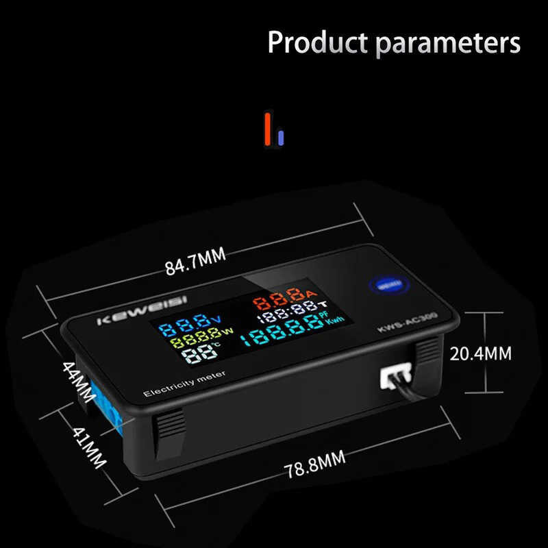 ❤ Kws-Ac300มิเตอร์วัดแรงดันไฟฟ้า AC 50-300V, เครื่องวัดพลัง