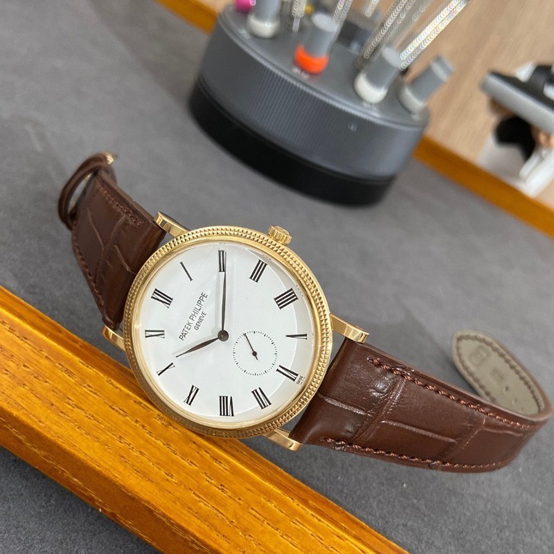 [BD ] Patek 'Watch นาฬิกาผู ้ ชาย Classical Watch Series Manual Mechanical 18k Gold Watch
