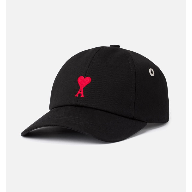 ♞,♘หมวก Ami ของแท้ Red Ami de Coeur Embroidery Cap พร้อมส่ง POP