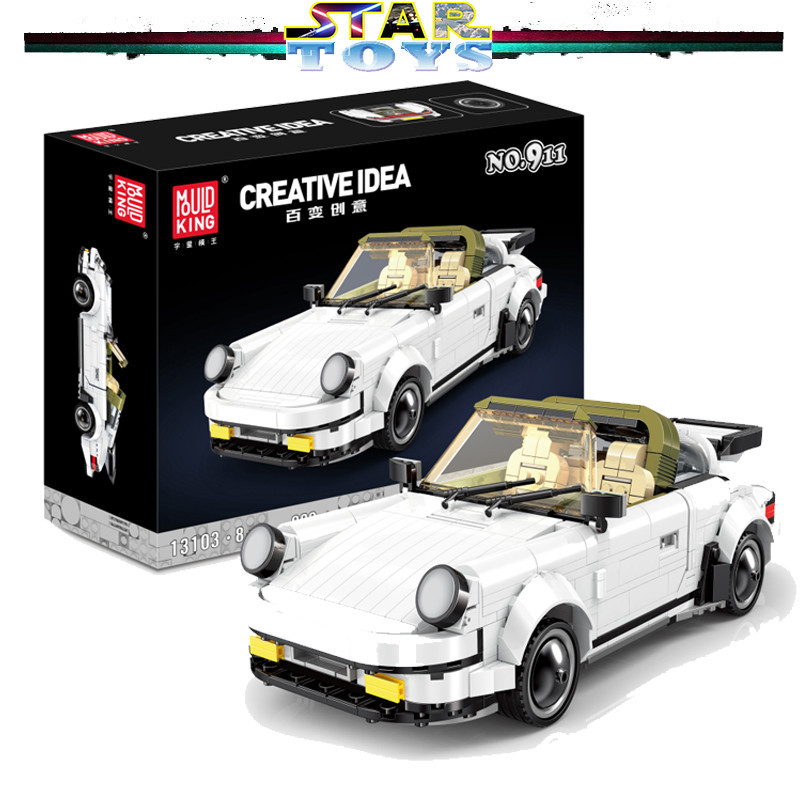 Mould King Porsche 911 Building Set 13103, Modern Vehicle Convertible Car Model Display Collection,