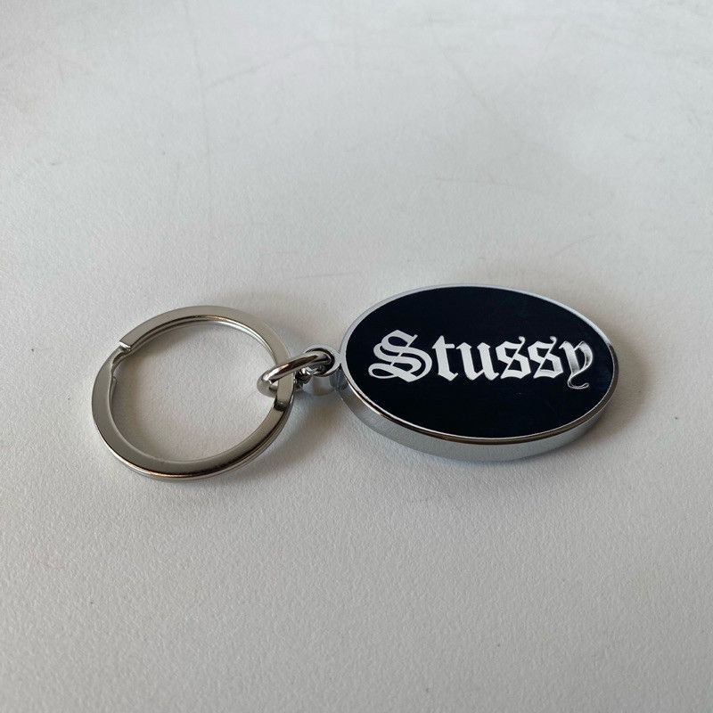 Gantungan พวงกุญแจ Stussy โลโก้โลหะพวงกุญแจดั้งเดิม