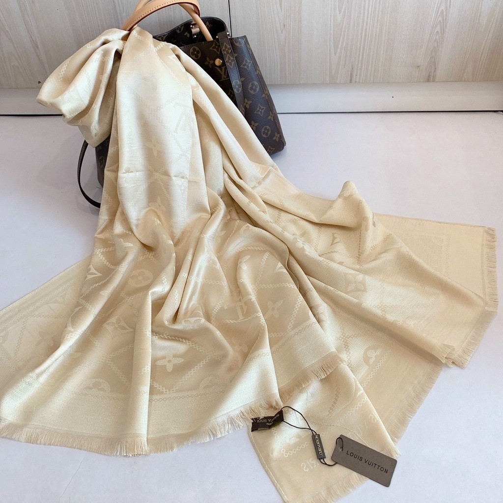 Lv ผ้าพันคอคุณภาพสูงสําหรับทั้งชายและหญิง 90X180Cm _ Klaudia
