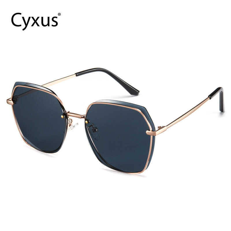 Cyxus Fashion  Shades แว่นกันแดดกรอบใหญ่แว่นกันแดดแบบไม่มีโพ